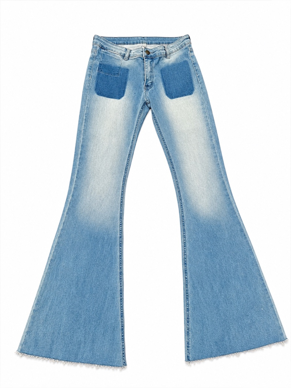Light Blue High-Waist Flare Jeans
